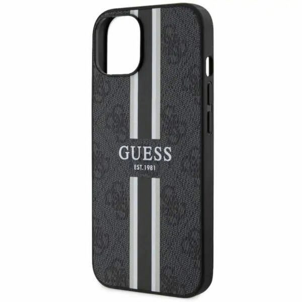 GUESS case for IPHONE 14 compatible with MagSafe GUHMP14SP4RPSK (4G Printed Stripes) black