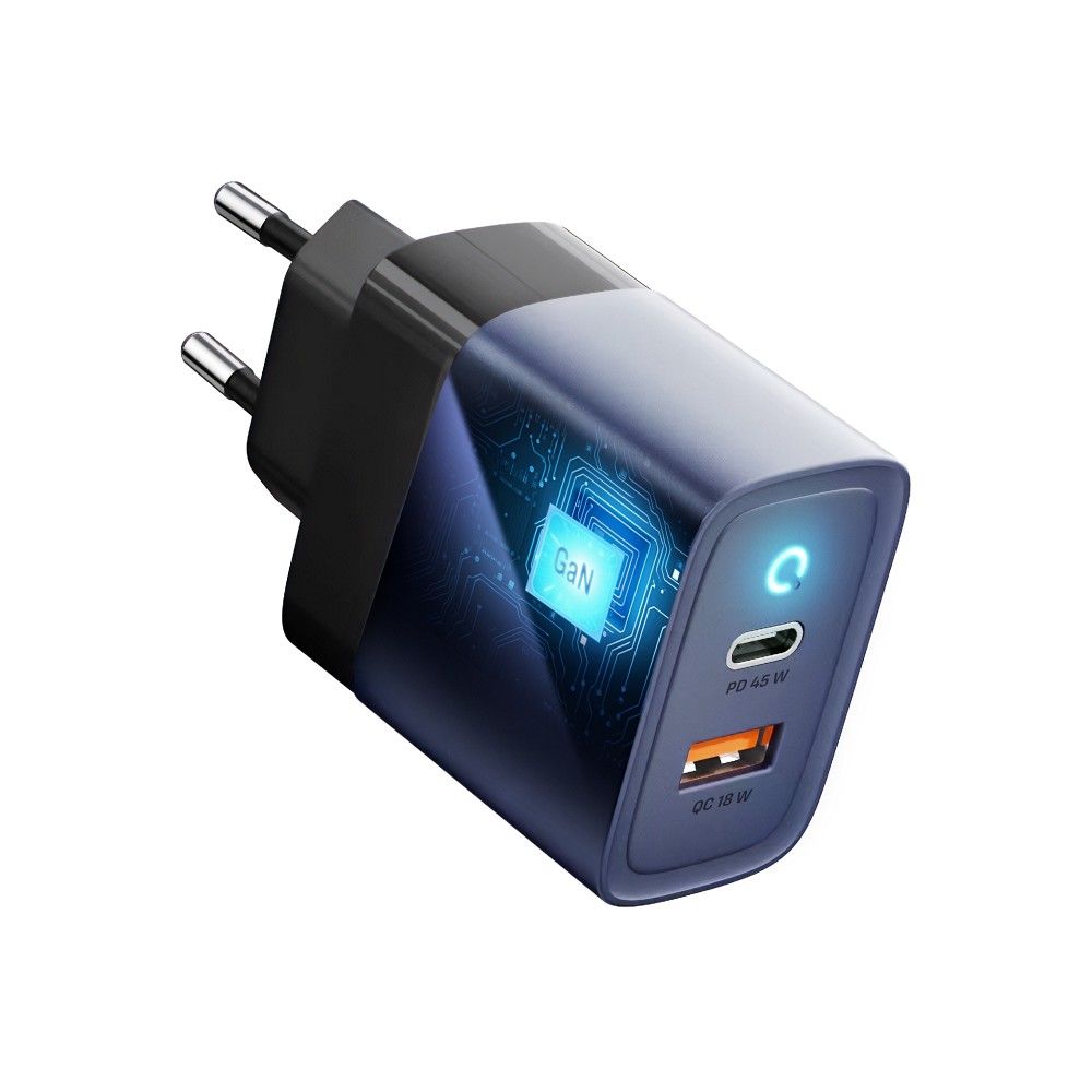 FORCELL F-ENERGY GaN VT-39 travel charger Type C + USB A PD QC4.0 4A 45W gray