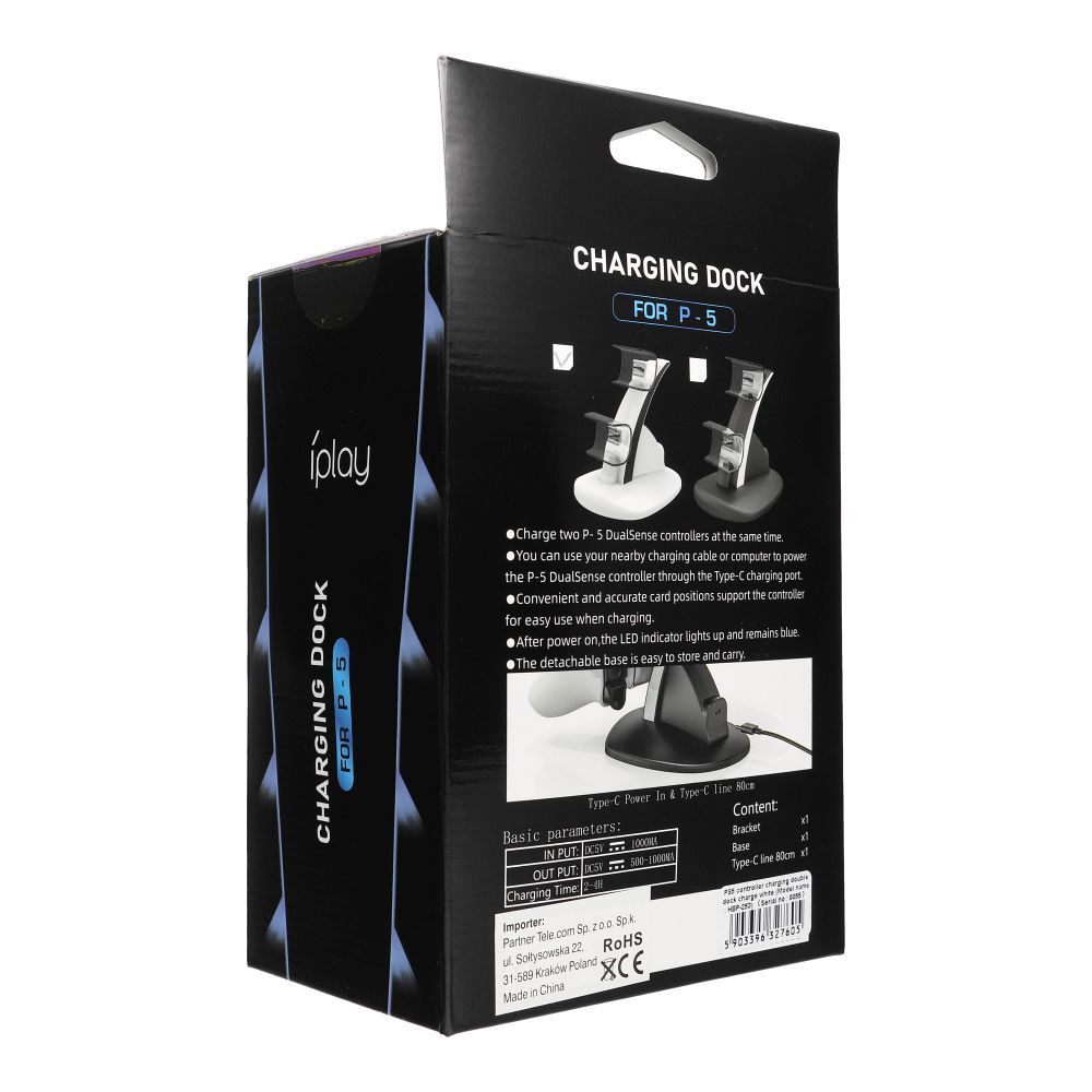 2cffd1a22f64f41302ecf54b2b4fd08a PS5 controller charging double dock charge HBP-253 white
