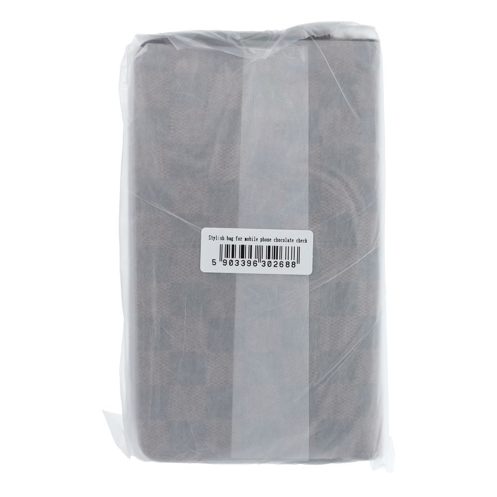 Stylish bag for mobile phone chocolate check