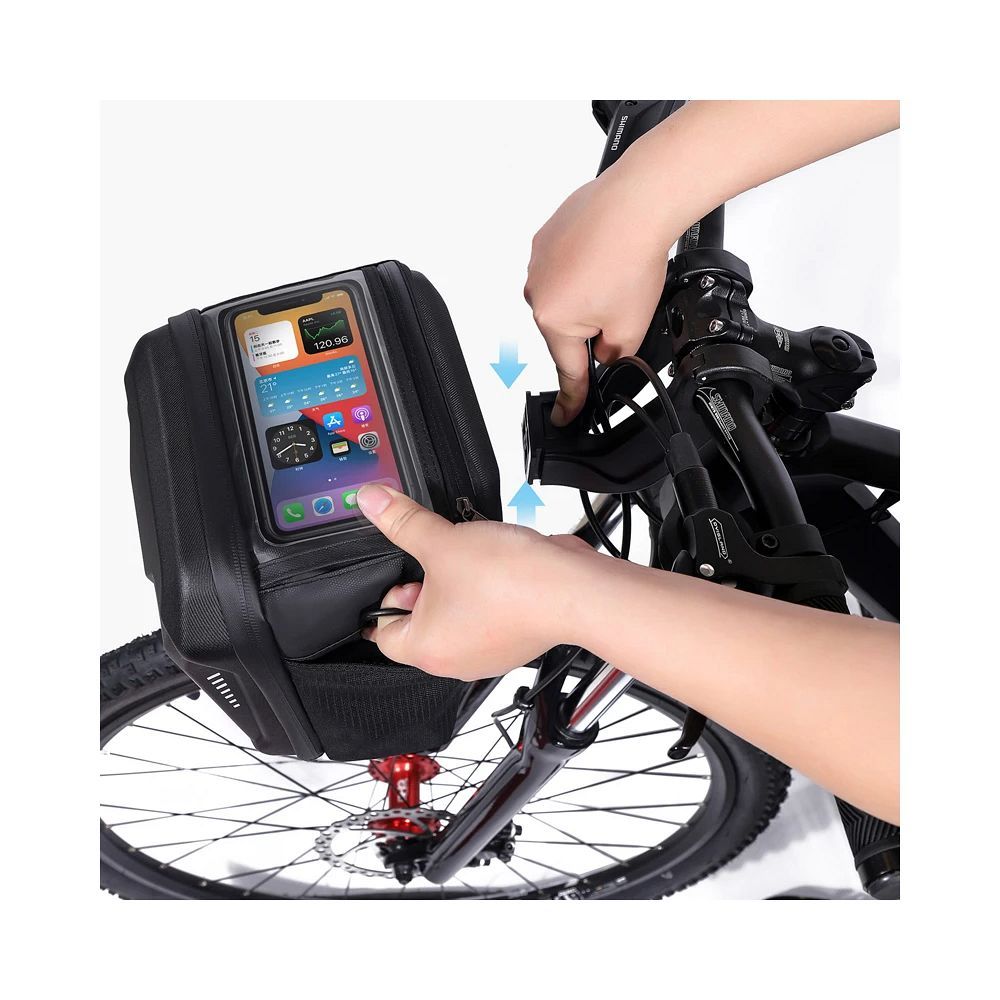 WILDMAN traveling bag for bike handlebars with zipper WILDMAN GS9 3L vlack