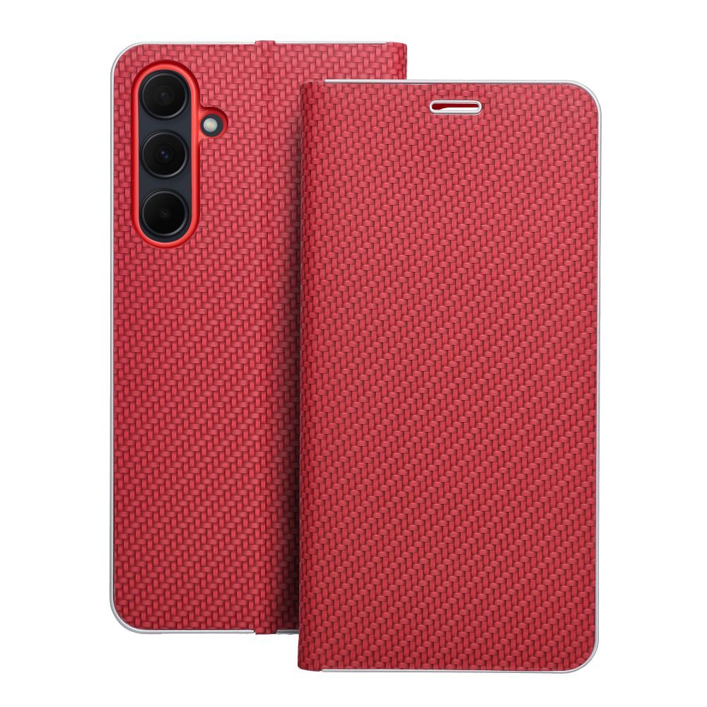 2d453f43b500cd8355b03409c2a3a2e7 LUNA Book Carbon for SAMSUNG A35 5G red