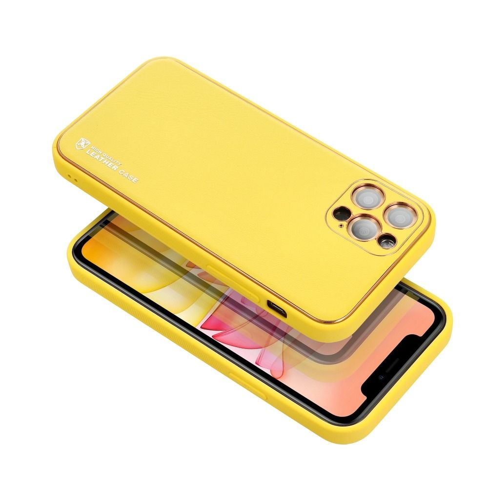 LEATHER case for SAMSUNG A52 5G / A52 LTE ( 4G ) / A52S yellow