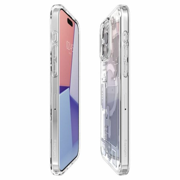 SPIGEN case ULTRA HYBRID MAG compatible with MagSafe for IPHONE 15 Pro zero one white