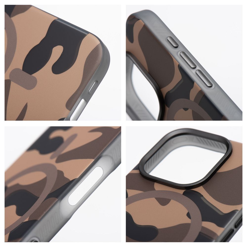FORCELL F-PROTECT Levels with Dual Layer 4D technology, Military Drop-Test compatible for IPHONE 16 PRO desert camo