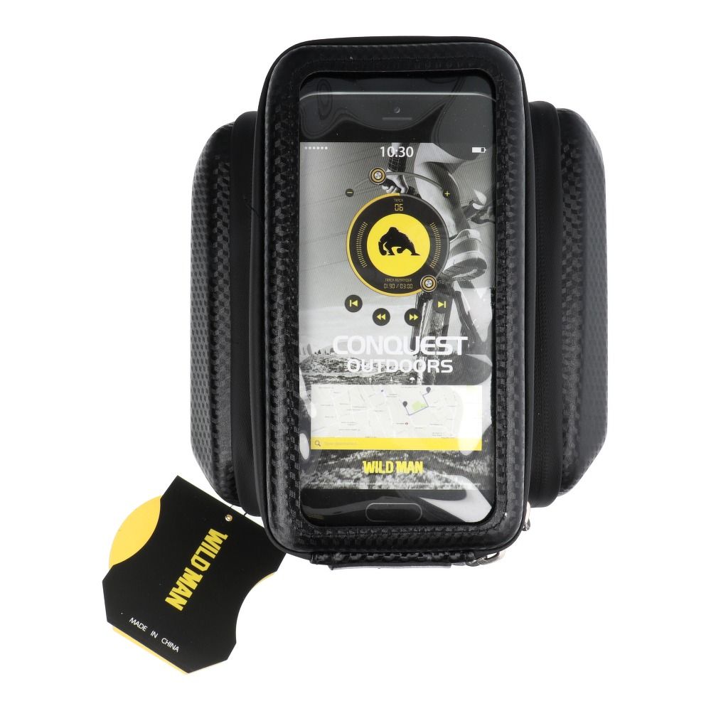 2f53f3267e91f297d3f3a871130f5d87 WILDMAN traveling bag for bike frame with zipper E6S 1,2L ( 4 "- 7" ) black