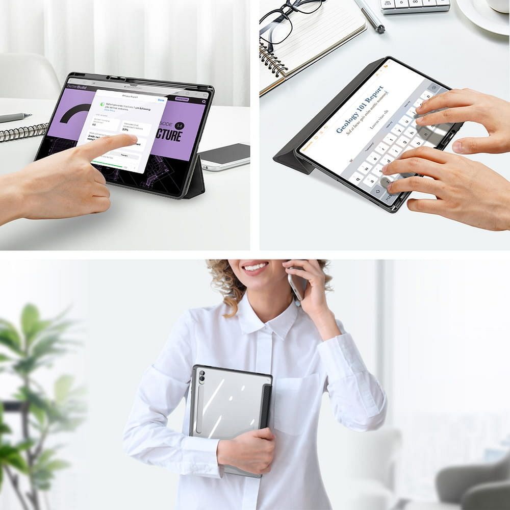 DUX DUCIS case TOBY with pencil storage for SAMSUNG Tab S10 Ultra/S9 Ultra/S8 Ultra black