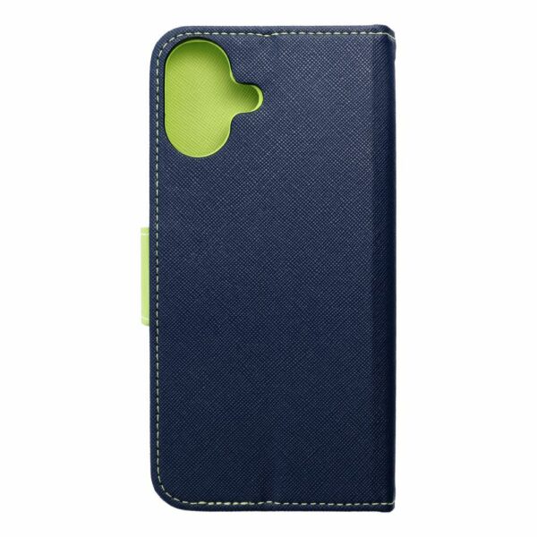 FANCY Book case for IPHONE 16 Plus navy / lime