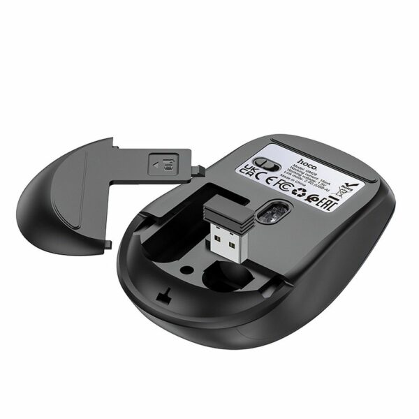 HOCO wireless computer mouse 2.4G GM28 black metal gray