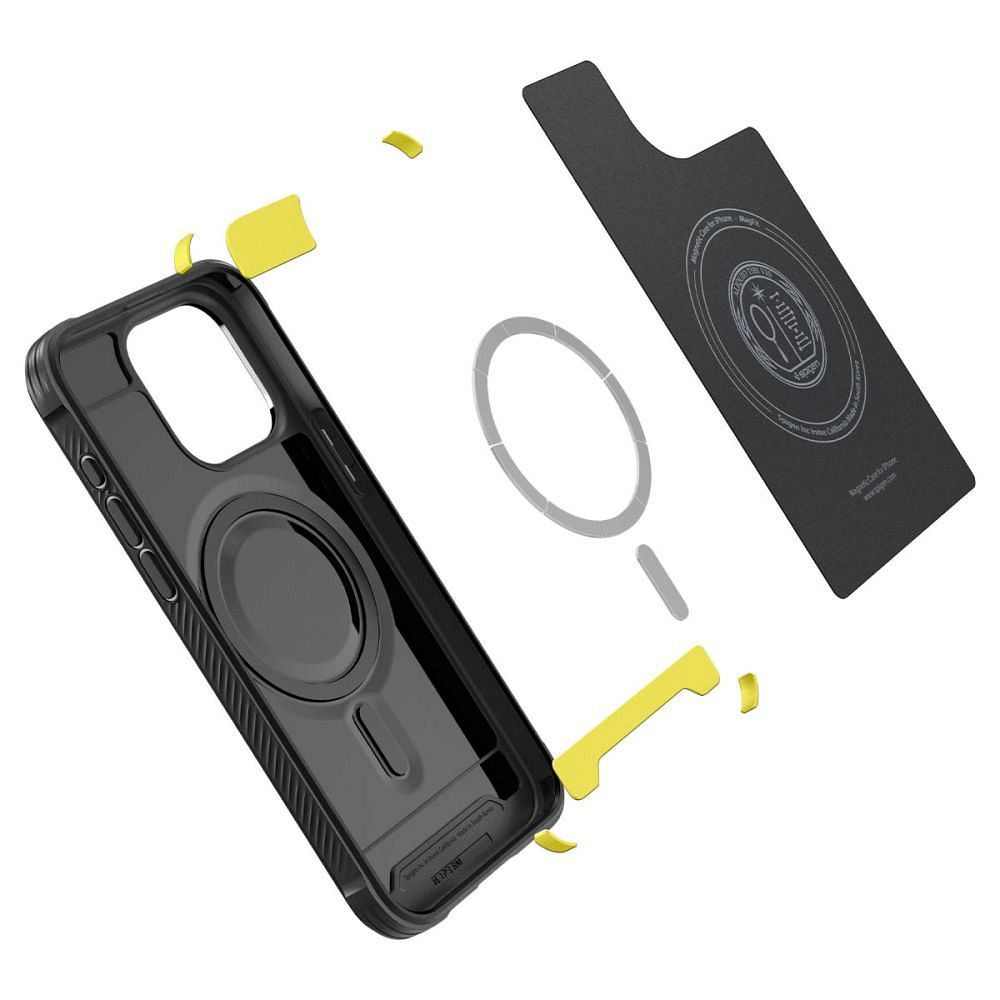 SPIGEN case RUGGED ARMOR MAG compatible with MagSafe for IPHONE 15 Pro matte black