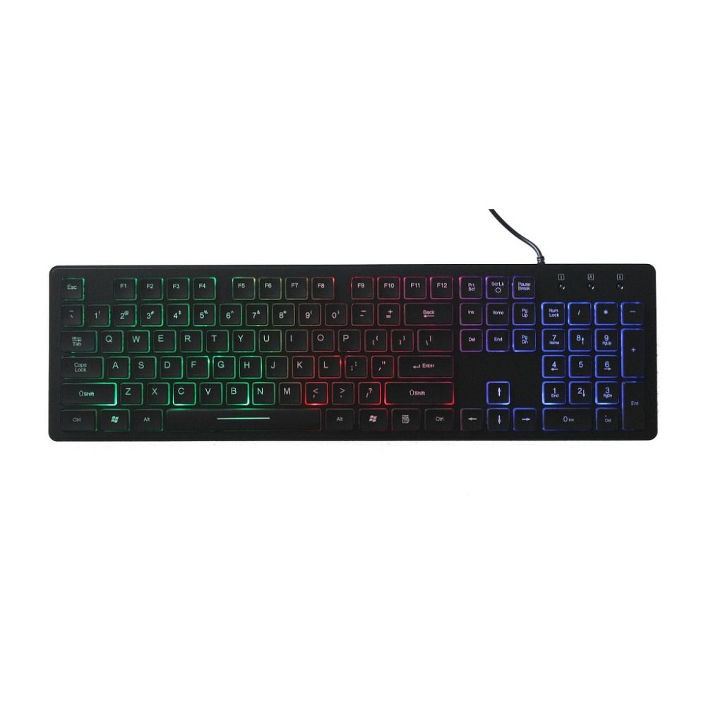 309b26ca33a0e23993f4b905f8ca9af0 ART wire keyboard USB A QWERTY with light slim AK-20 black