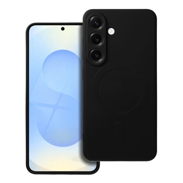 SILICONE MAG COVER case compatible with MagSafe for SAMSUNG S25 Edge black