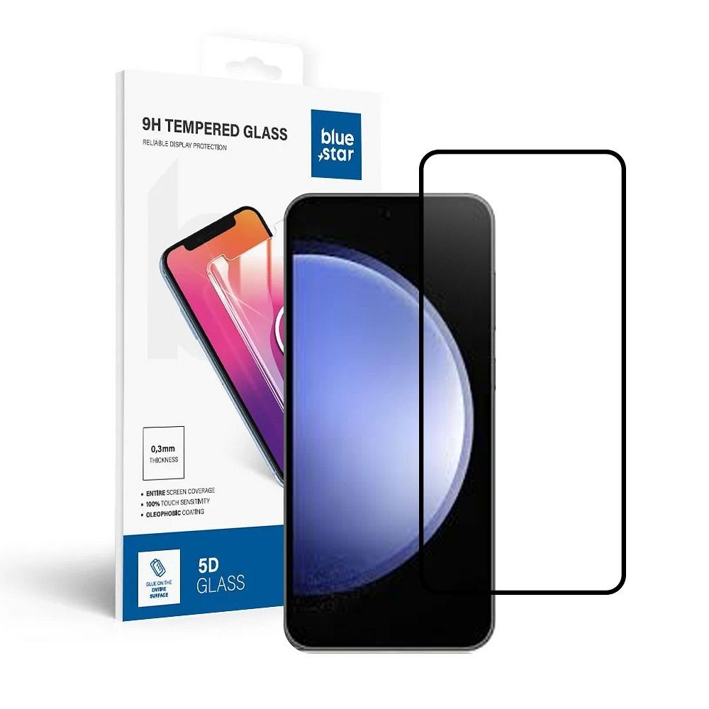 311c4ad5ea439f63dc06fcb17b1c7738 Tempered Glass Blue Star - SAMSUNG Galaxy S25 Full Face (full glue/case friendly) - black Tempered Glass Blue Star