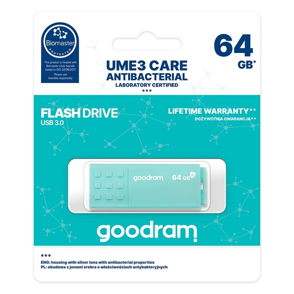 315a2960df070f1263d626f70519ea87 GOODRAM pendrive UME3 64GB USB3.0 (Biomaster protected)