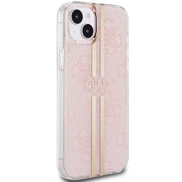 GUESS case for IPHONE 15 GUHCP15SH4PSEGP (4G Gold Stripe) pink