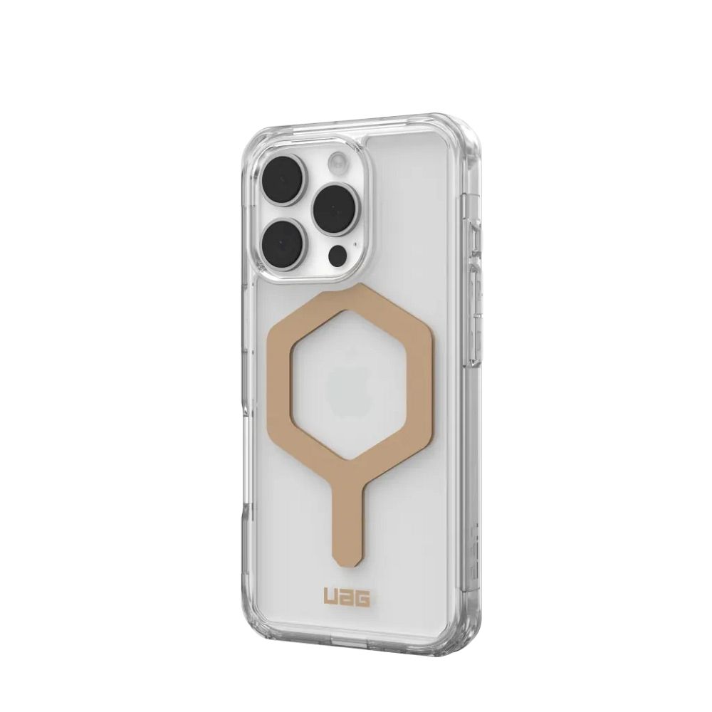 UAG Urban Armor Gear case PLYO compatible with MagSafe for IPHONE 16 Pro ice / gold