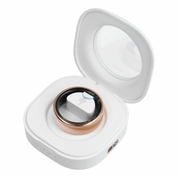 3203e7a2140218341b00b7dc8dee9525 Smart Ring R11M - smart steel ring with charging box Size 8 (18,1mm) gold