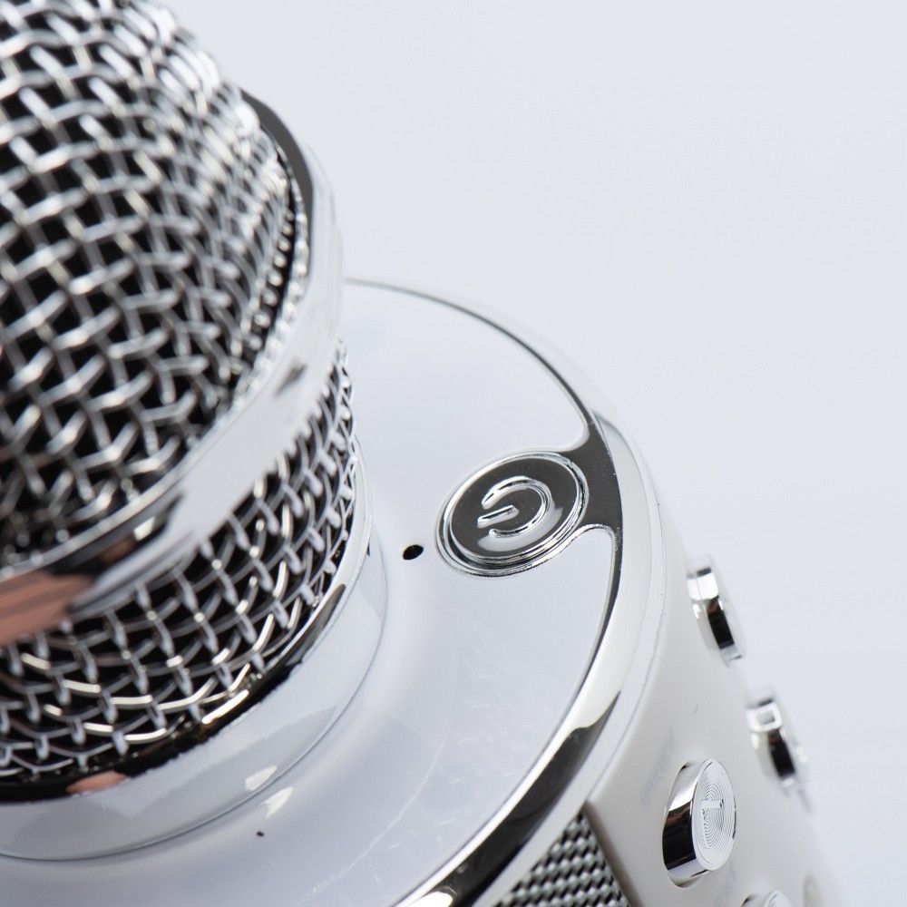 Multimedia karaoke microphone CR58 silver