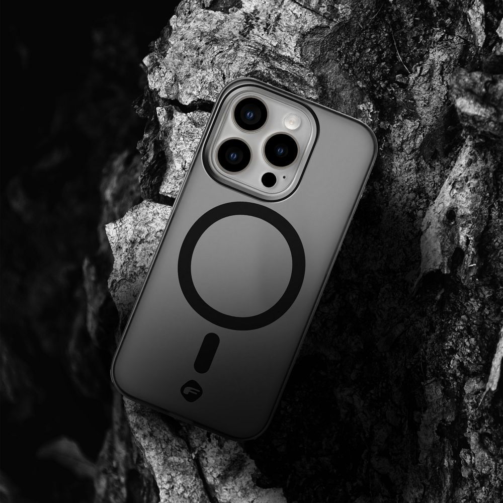 FORCELL F-PROTECT Levels with Dual Layer 4D technology, Military Drop-Test compatible with MagSafe for IPHONE 16 PLUS smoky black