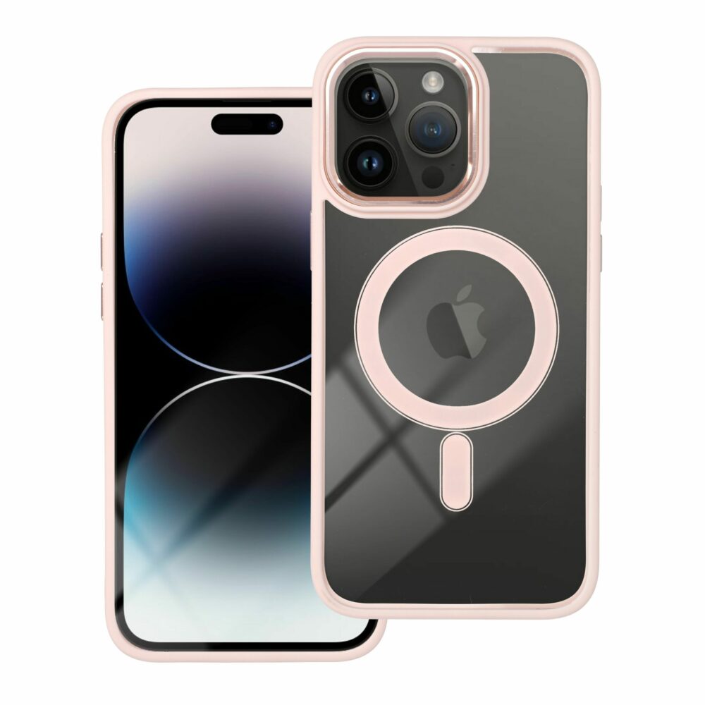 COLOR EDGE MAG COVER case compatible with MagSafe for IPHONE 14 Pro Max pink