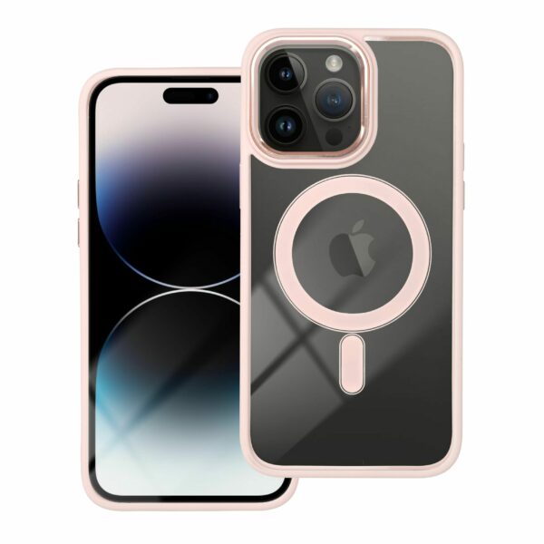 COLOR EDGE MAG COVER case compatible with MagSafe for IPHONE 14 Pro Max pink