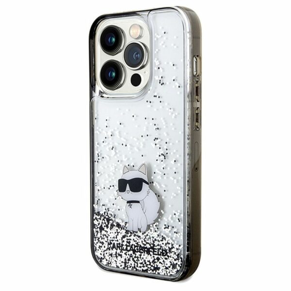 KARL LAGERFELD case for IPHONE 14 Pro KLHCP14LLKCNSK (Liquid Glitter C) transparent