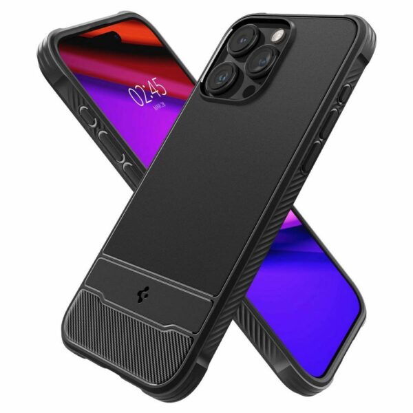 SPIGEN case RUGGED ARMOR MAG compatible with MagSafe for IPHONE 15 Pro matte black