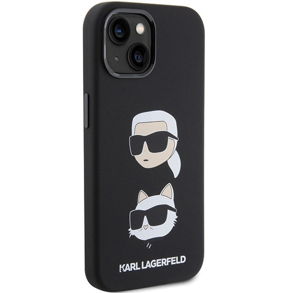 KARL LAGERFELD case for IPHONE 15 KLHCP15SSDHKCNK (Silicone KC) black