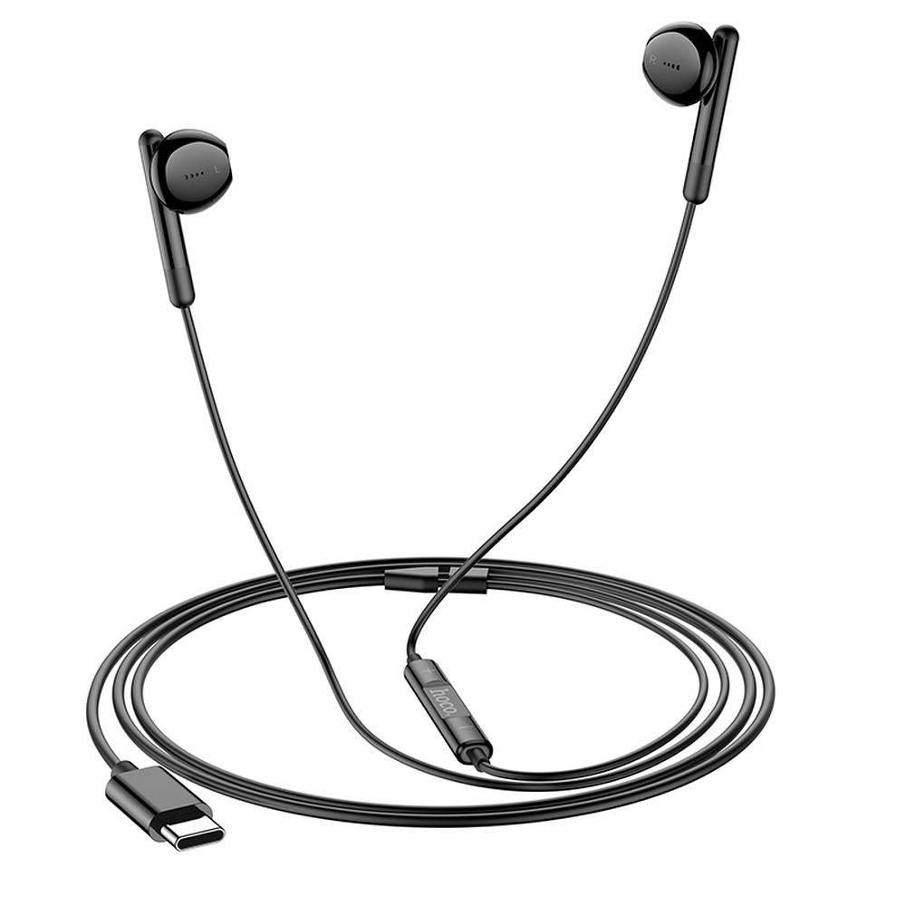 HOCO wire earphones Type C with microphone M93 black