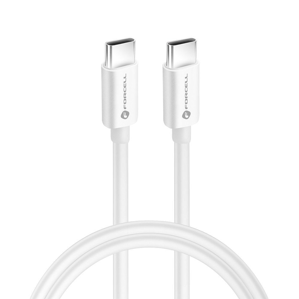 FORCELL F-ENERGY C338 cable Type C to Type C PD QC4.0 3A 60W 1,5 m white