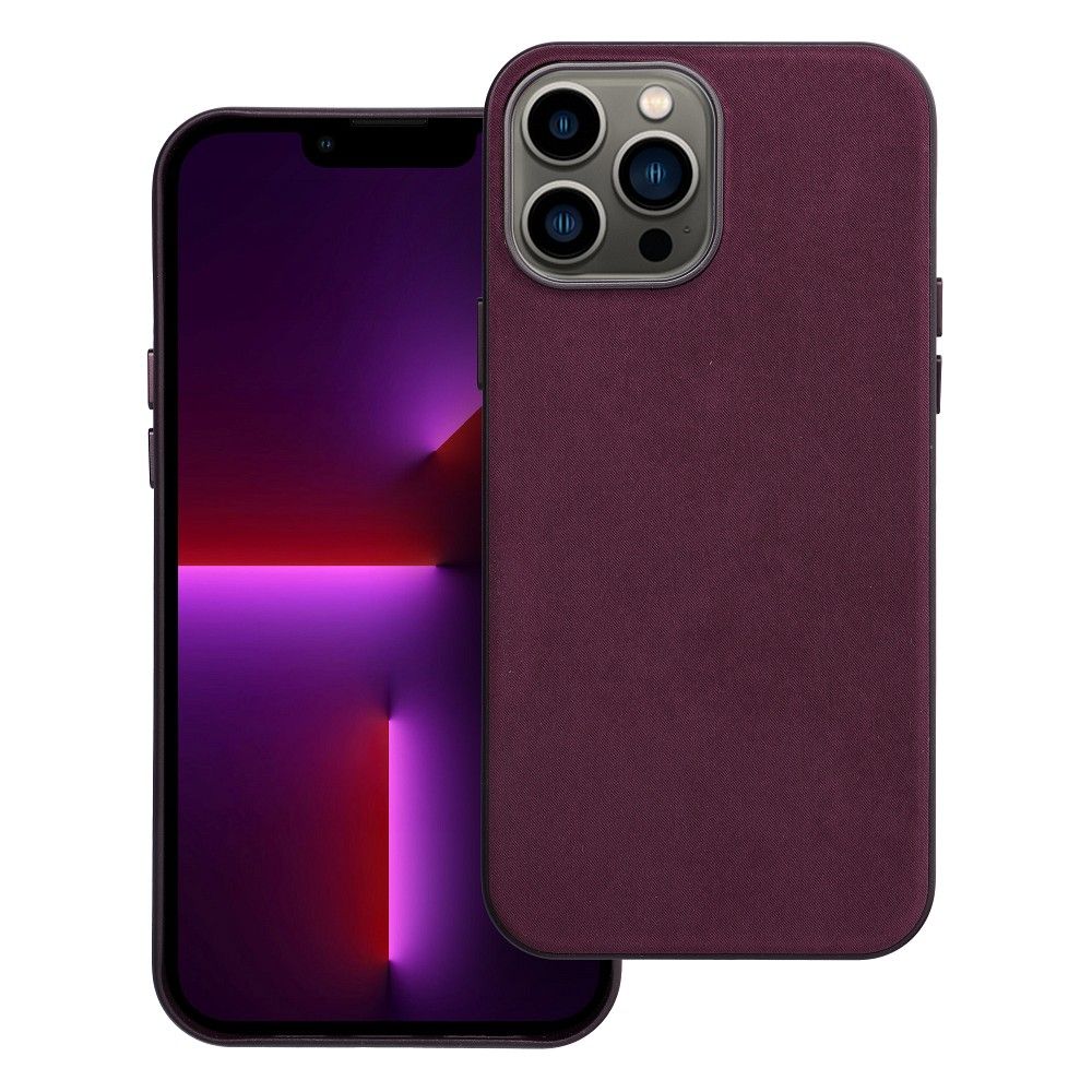 WOVEN MAG COVER case compatible with MagSafe for IPHONE 13 Pro Max burgundy