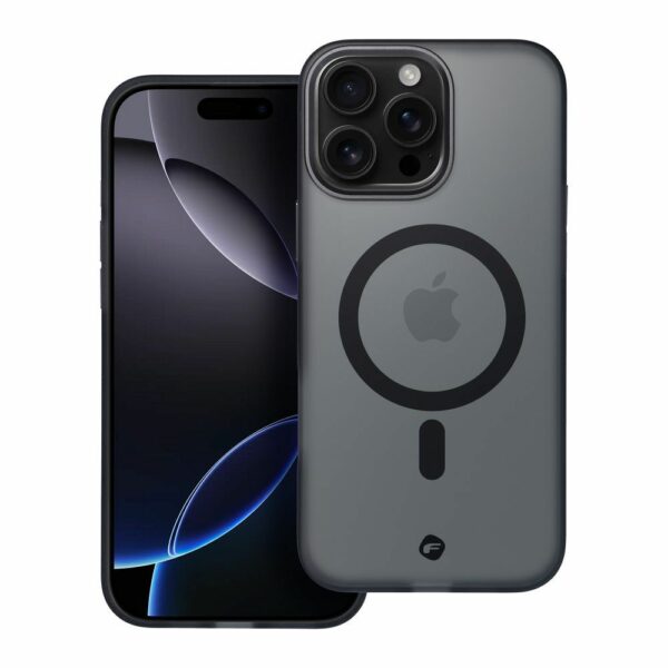 FORCELL F-PROTECT Levels, Dual Layer 4D technology, Military Drop-Test compatible with MagSafe for IPHONE 16 PRO MAX smoky black