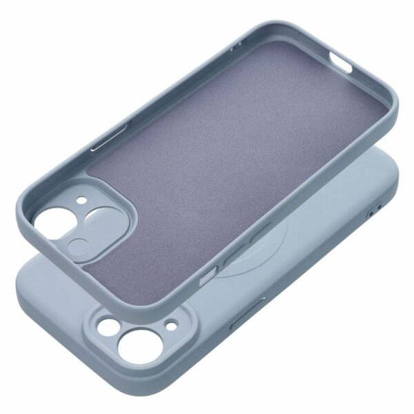 SILICONE MAG COVER case compatible with MagSafe for IPHONE 15 light blue
