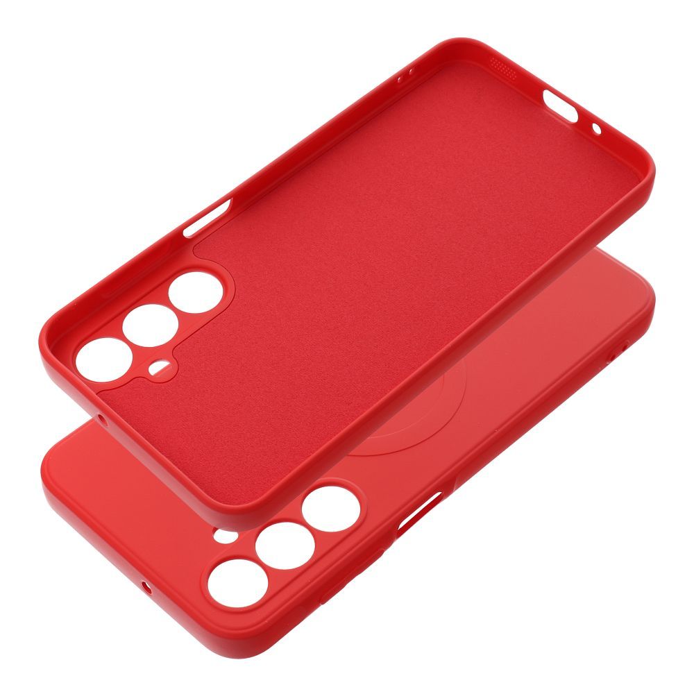SILICONE MAG COVER case compatible with MagSafe for SAMSUNG A16 red