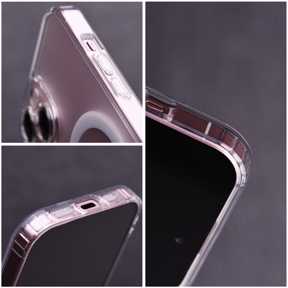 FROST MAG COVER case with camera protection compatible with MagSafe for IPHONE 16 Pro transparent