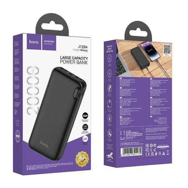 HOCO powerbank 20000 mAh 2A J128A black