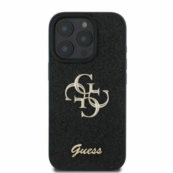GUESS case for IPHONE 16 Pro Max GUHCP16XHG4SGK (Fixed Glitter Big 4G) black
