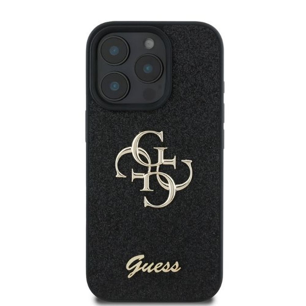 GUESS case for IPHONE 16 Pro Max GUHCP16XHG4SGK (Fixed Glitter Big 4G) black