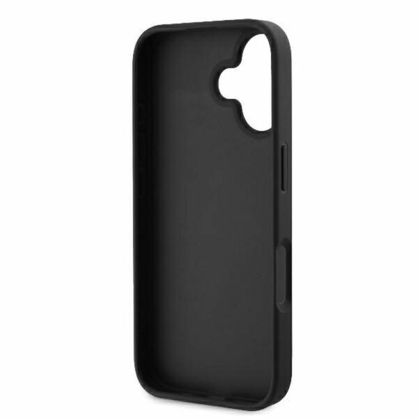 GUESS case for IPHONE 16 GUHCP16SP4TDPK (PU Leather 4G Triangle Strass) black