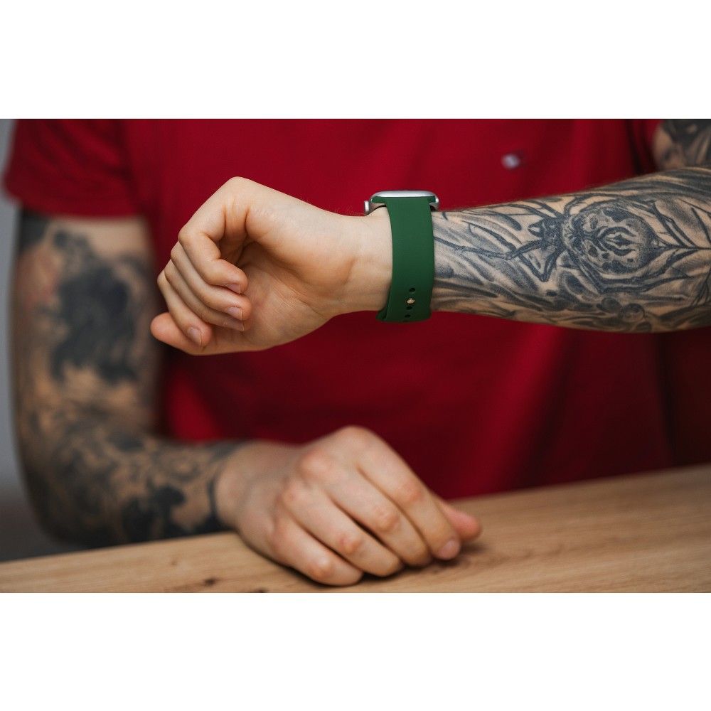FORCELL F-DESIGN FA01 silicone strap for APPLE Watch 42 / 44 / 45 / 49 mm red