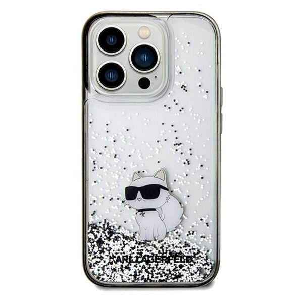 KARL LAGERFELD case for IPHONE 14 Pro KLHCP14LLKCNSK (Liquid Glitter C) transparent