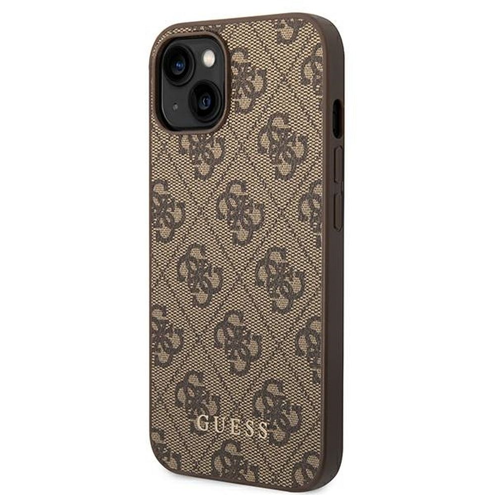 GUESS case for IPHONE 14 GUHCP14SG4GFBR (4G Gold Logo) brown