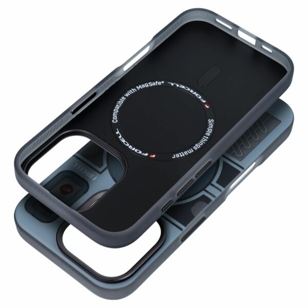 FORCELL F-PROTECT Levels with Dual Layer 4D technology, Military Drop-Test compatible with MagSafe for IPHONE 16 cyber grey