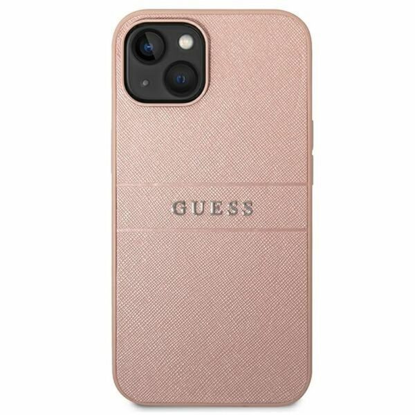 GUESS case for IPHONE 14 Plus GUHCP14MPSASBPI (Saffiano With Metal Logo) pink