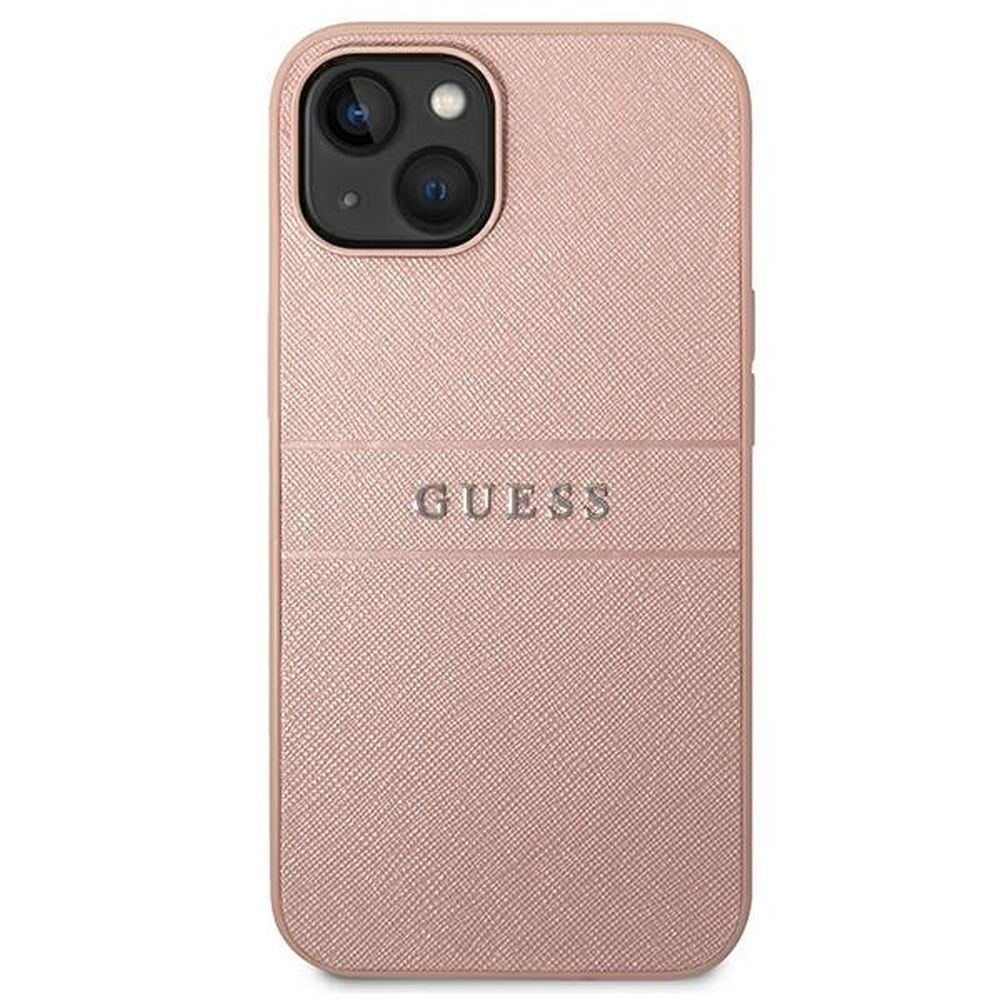 GUESS case for IPHONE 14 Plus GUHCP14MPSASBPI (Saffiano With Metal Logo) pink
