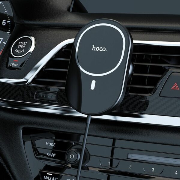 HOCO car holder with wilress charging compatible with MagSafe for air vent 15W CA90 black