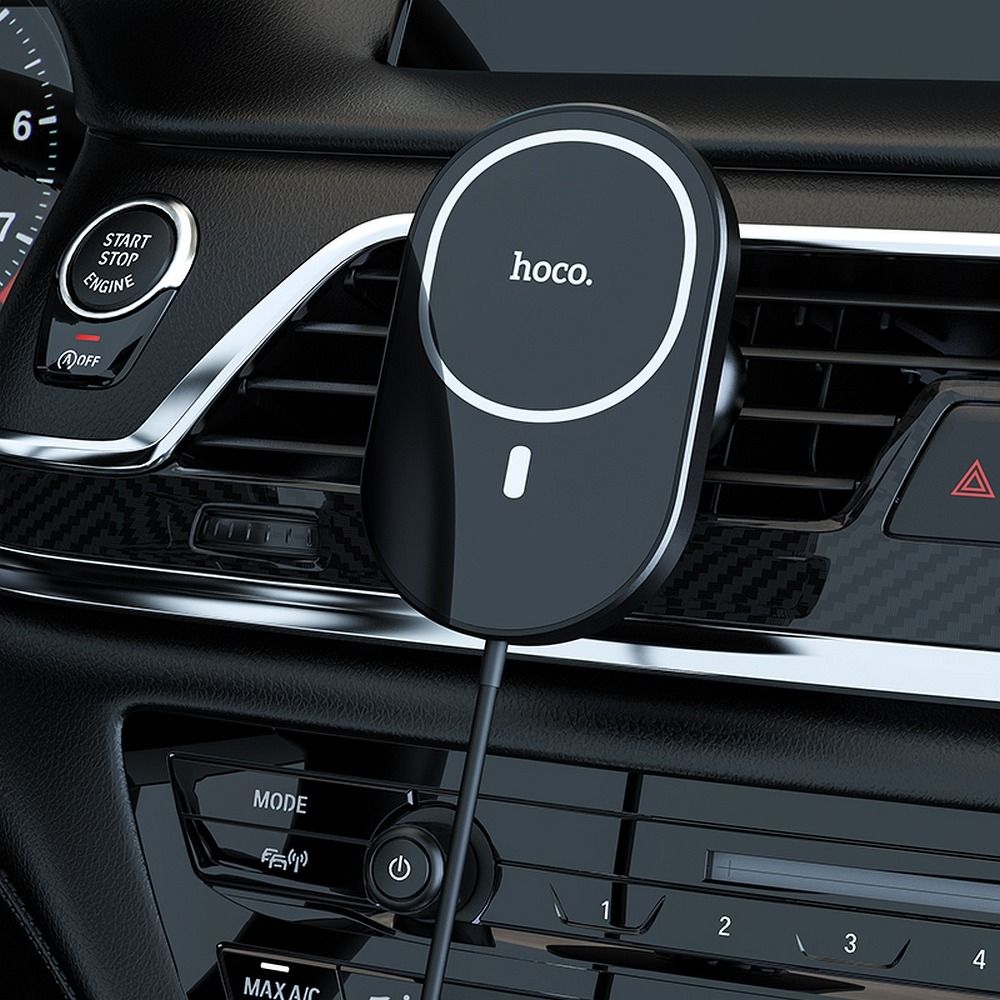 HOCO car holder with wilress charging compatible with MagSafe for air vent 15W CA90 black