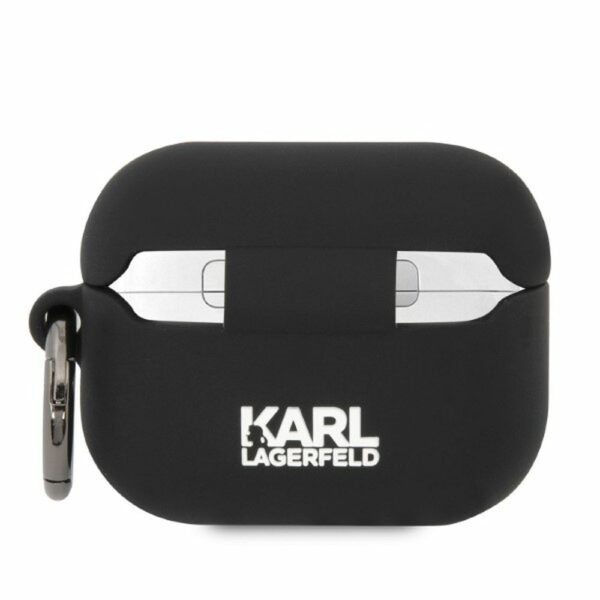 KARL LAGERFELD case for APPLE Airpods Pro KLAPRUNCHK (3D Sil NFT Choupette) black