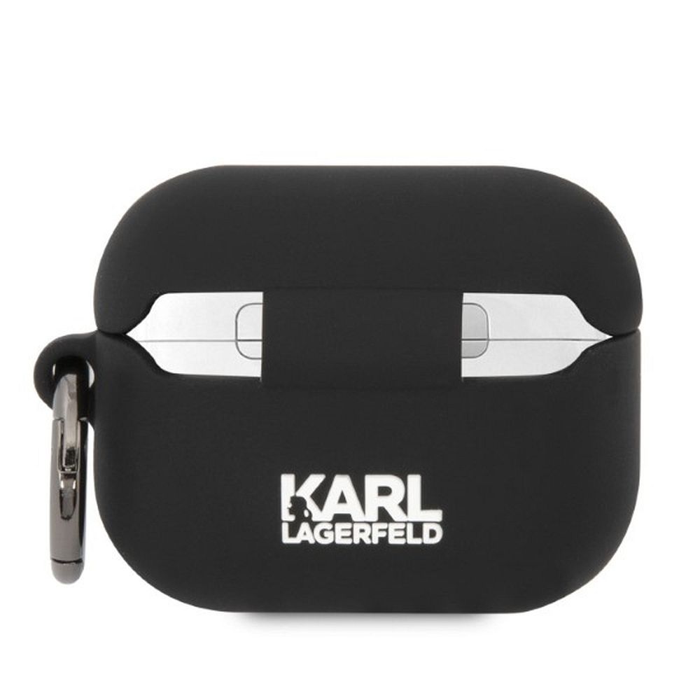 KARL LAGERFELD case for APPLE Airpods Pro KLAPRUNCHK (3D Sil NFT Choupette) black