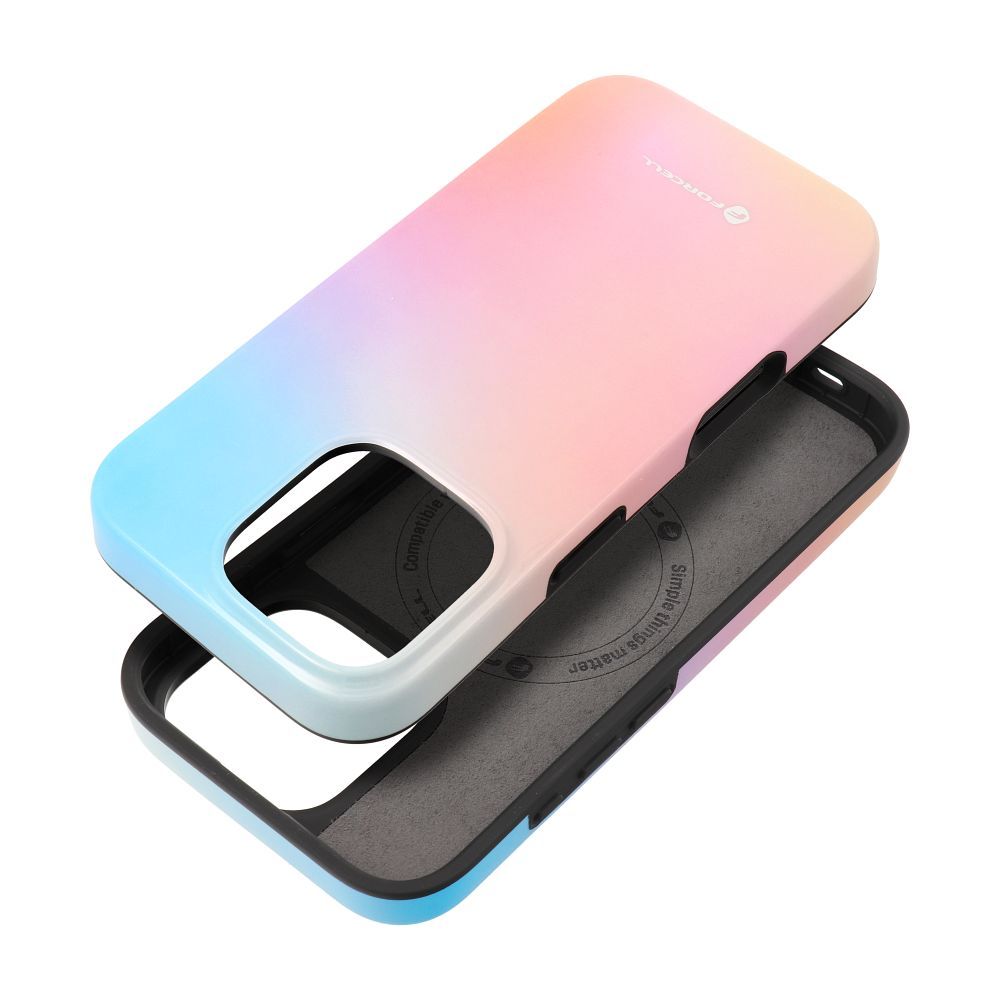 FORCELL F-PROTECT Mirage, Military Drop-Tested case compatible with MagSafe for IPHONE 15 PRO MAX pinky blue